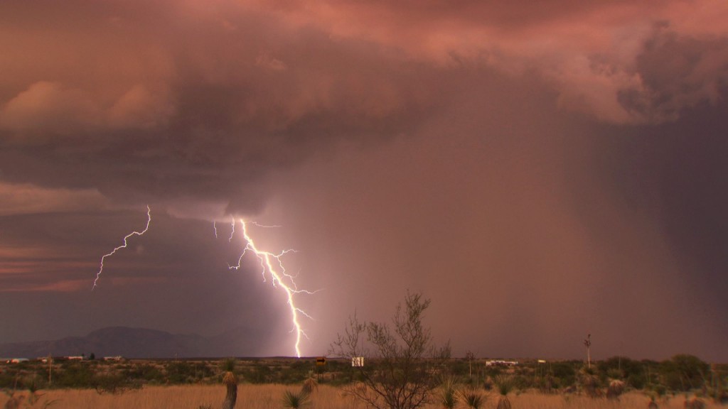 Evening thunderstorm in Tucson, Arizona