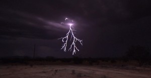 At night we shoot lightning!