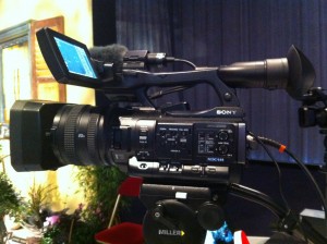 PMW-100, PMW-150 and PMW-200 Side by side on the Sony Booth